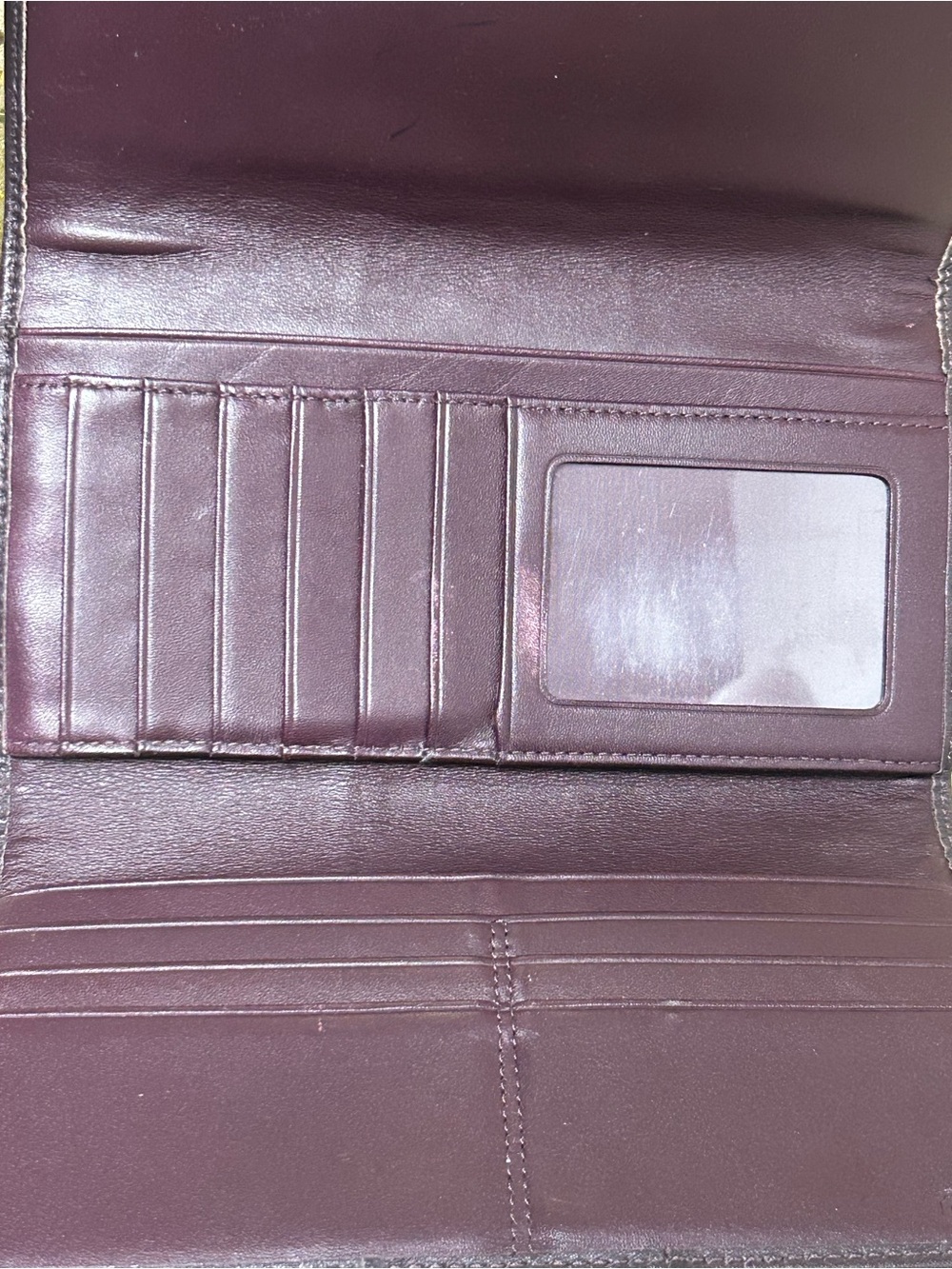 Coach Vintage Leather Trifiold Clutch Wallet in Dark Brown w/Gold Accent Approx. - Picture 12 of 13